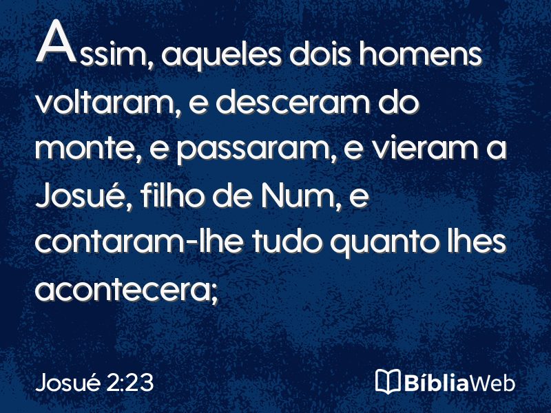 Josué 2:23 em imagem para compartilhar