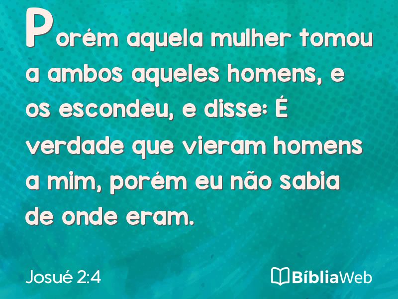 Josué 2:4 em imagem para compartilhar