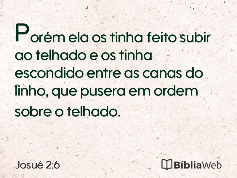 Josué 2:6 em imagem para compartilhar