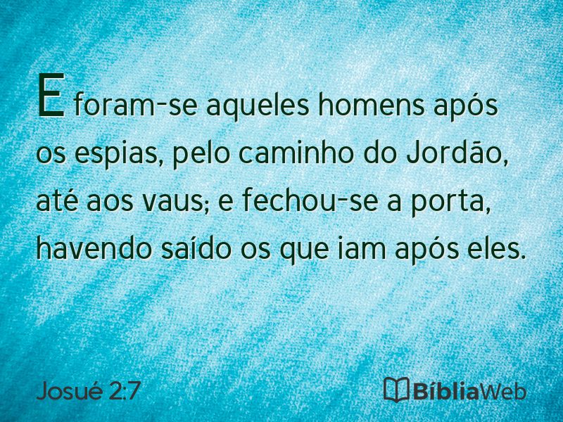Josué 2:7 em imagem para compartilhar