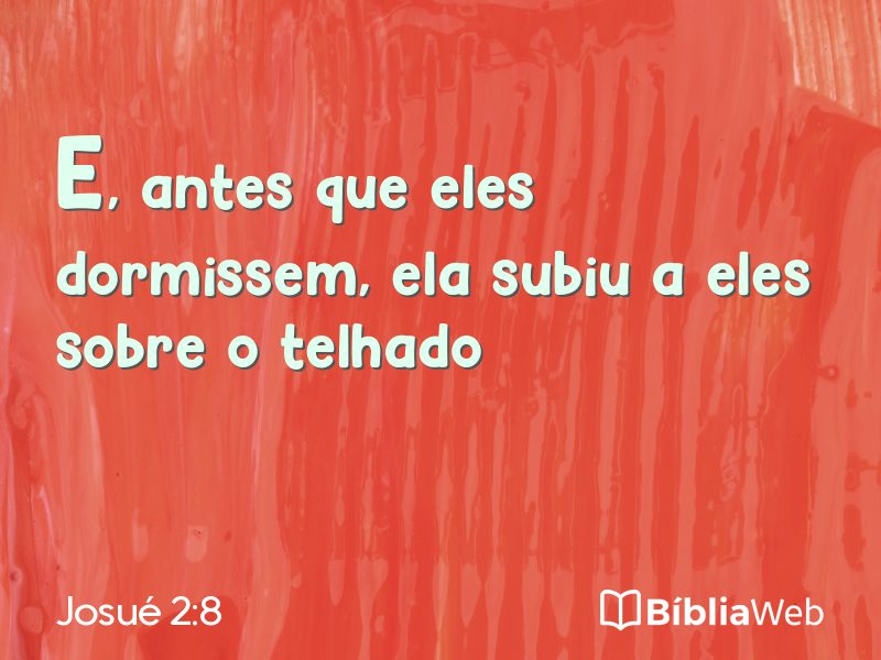 Josué 2:8 em imagem para compartilhar