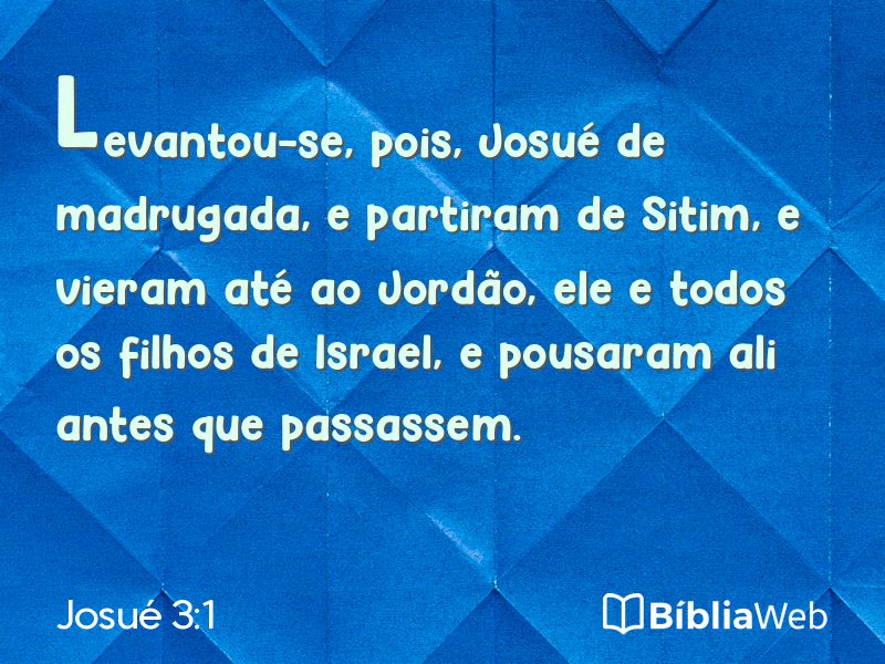 Josué 3:1 em imagem para compartilhar