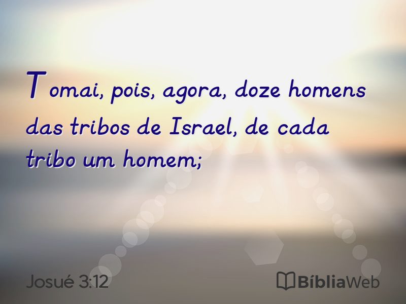 Josué 3:12 em imagem para compartilhar