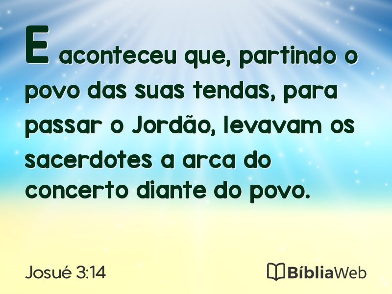 Josué 3:14 em imagem para compartilhar