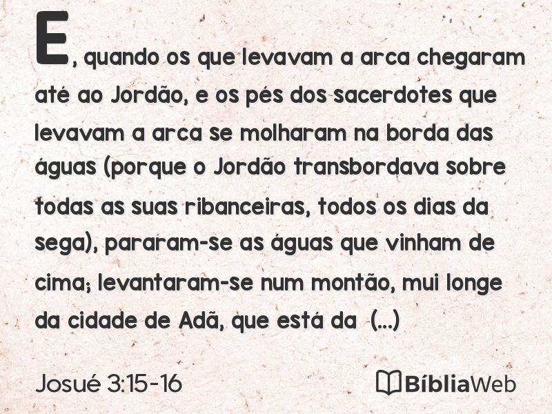 Josué 3:15-16 em imagem para compartilhar