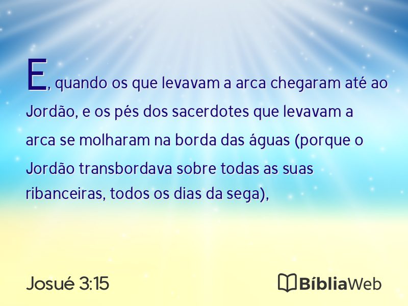 Josué 3:15 em imagem para compartilhar