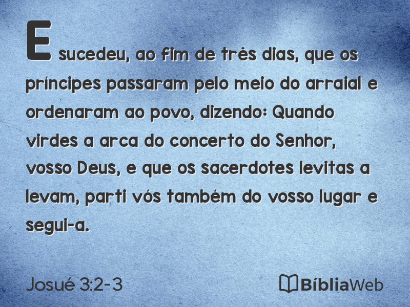 Josué 3:2-3 em imagem para compartilhar