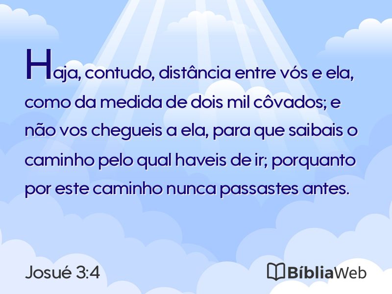 Josué 3:4 em imagem para compartilhar