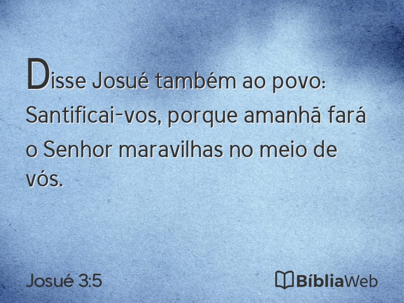 Josué 3:5 em imagem para compartilhar