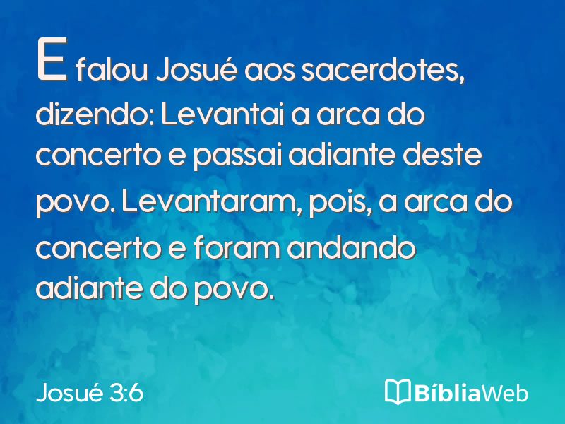 Josué 3:6 em imagem para compartilhar