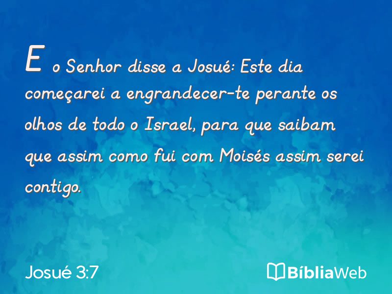 Josué 3:7 em imagem para compartilhar
