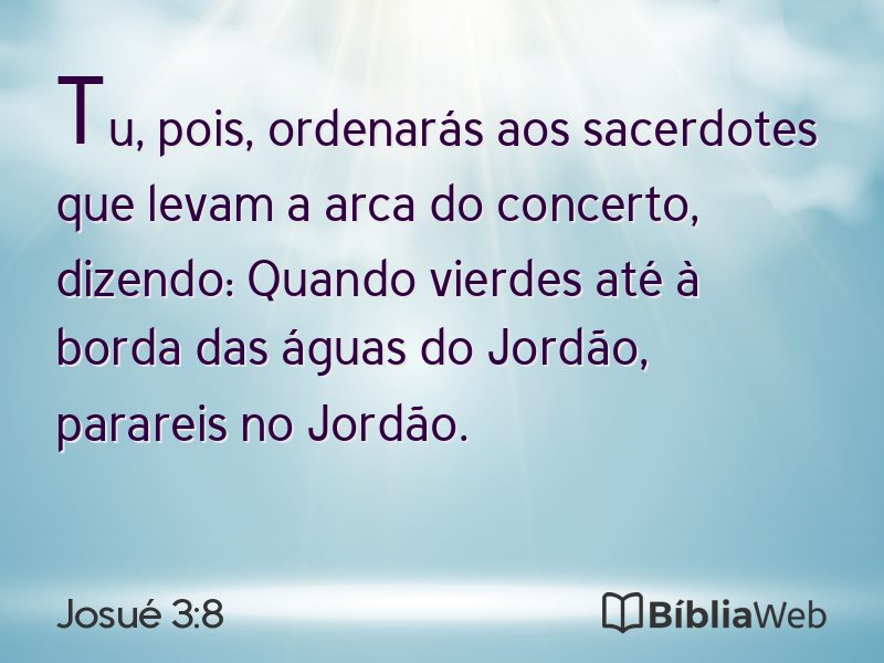 Josué 3:8 em imagem para compartilhar