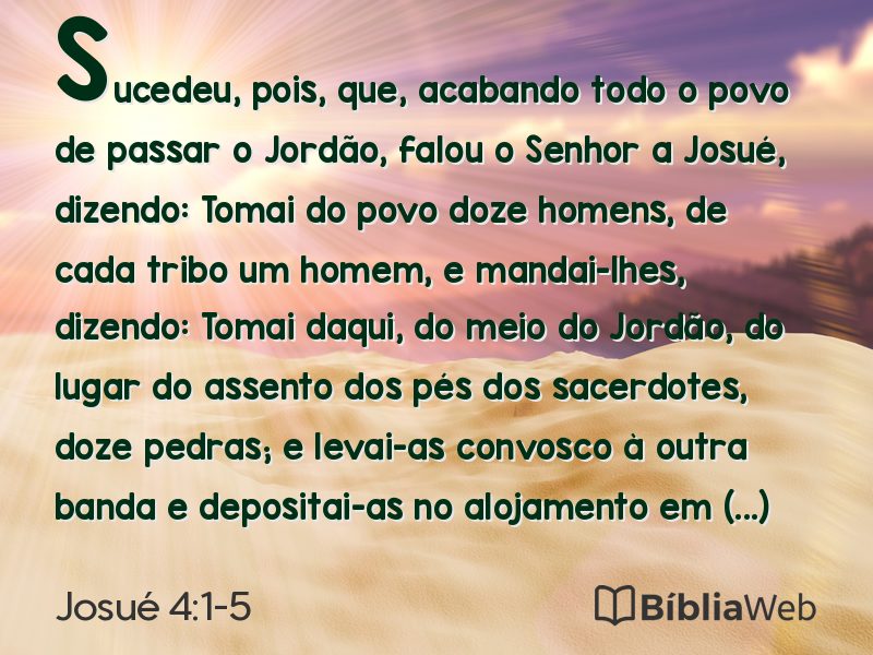 Josué 4:1-5 em imagem para compartilhar