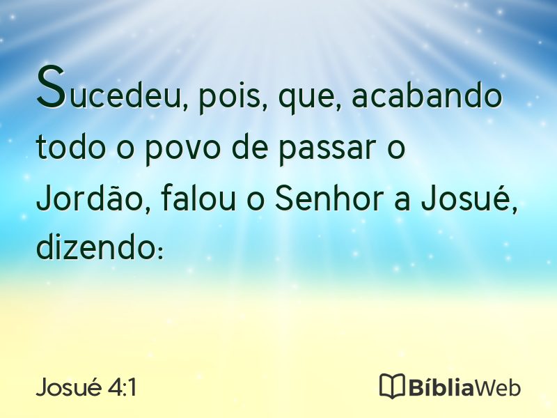 Josué 4:1 em imagem para compartilhar