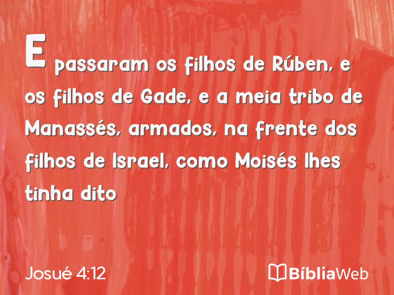 Josué 4:12 em imagem para compartilhar