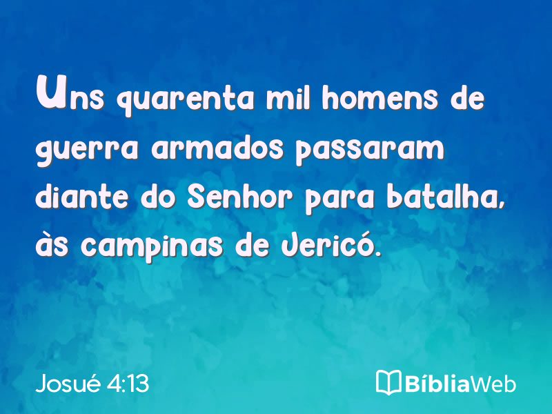 Josué 4:13 em imagem para compartilhar