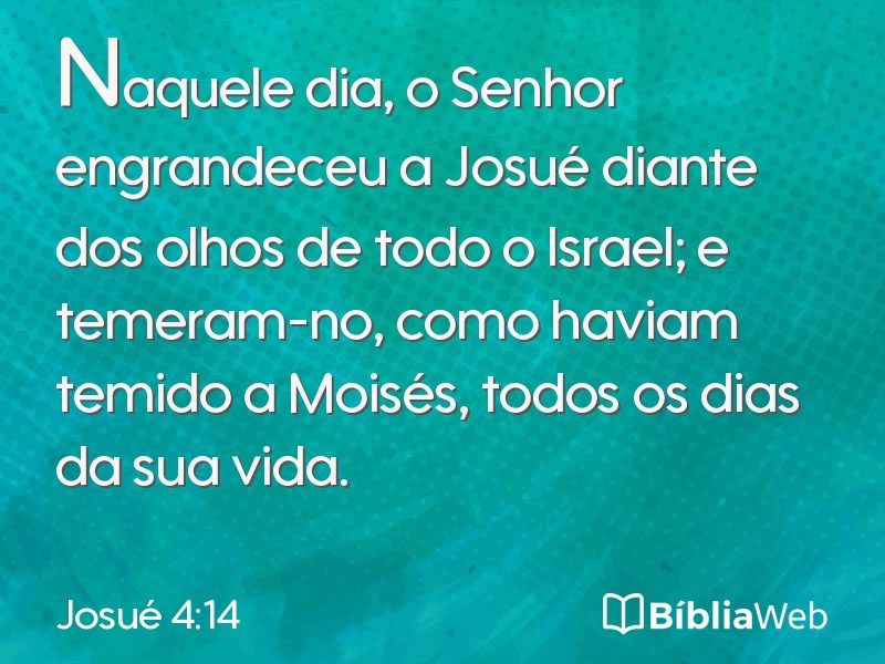 Josué 4:14 em imagem para compartilhar