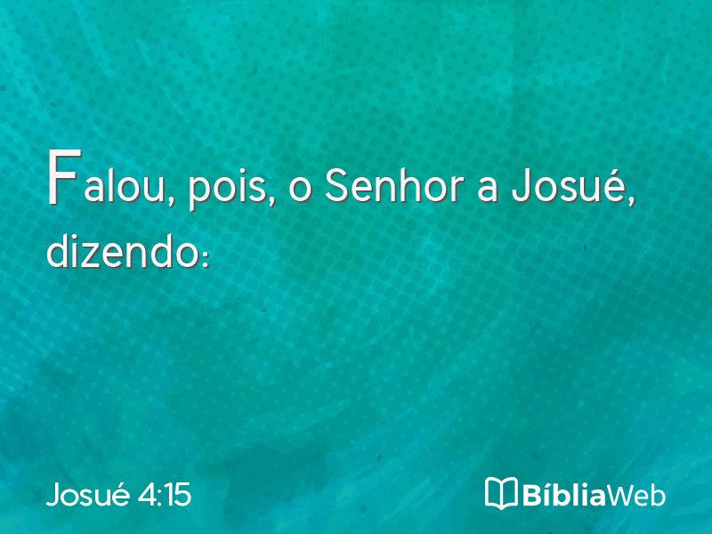 Josué 4:15 em imagem para compartilhar