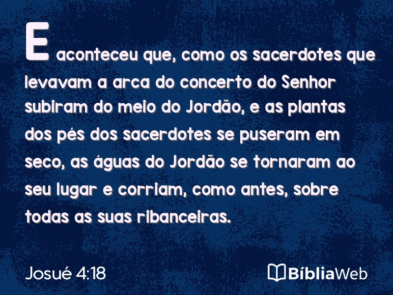 Josué 4:18 em imagem para compartilhar