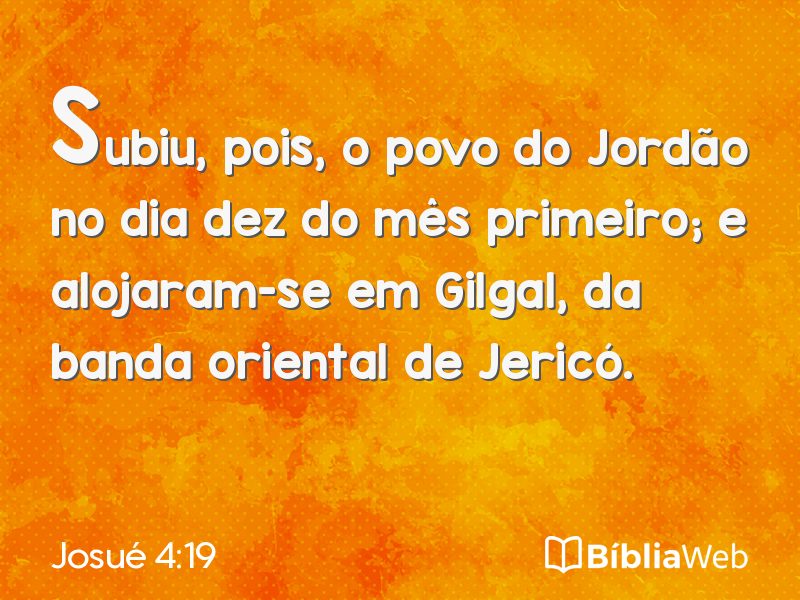 Josué 4:19 em imagem para compartilhar