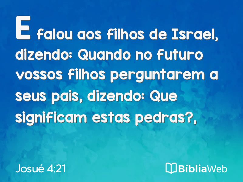 Josué 4:21 em imagem para compartilhar
