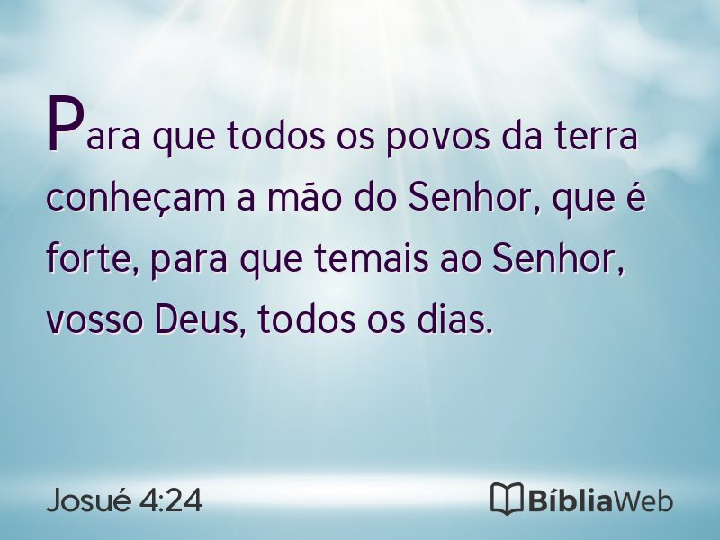 Josué 4:24 em imagem para compartilhar