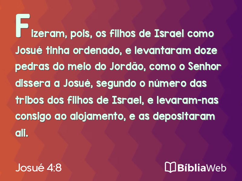 Josué 4:8 em imagem para compartilhar