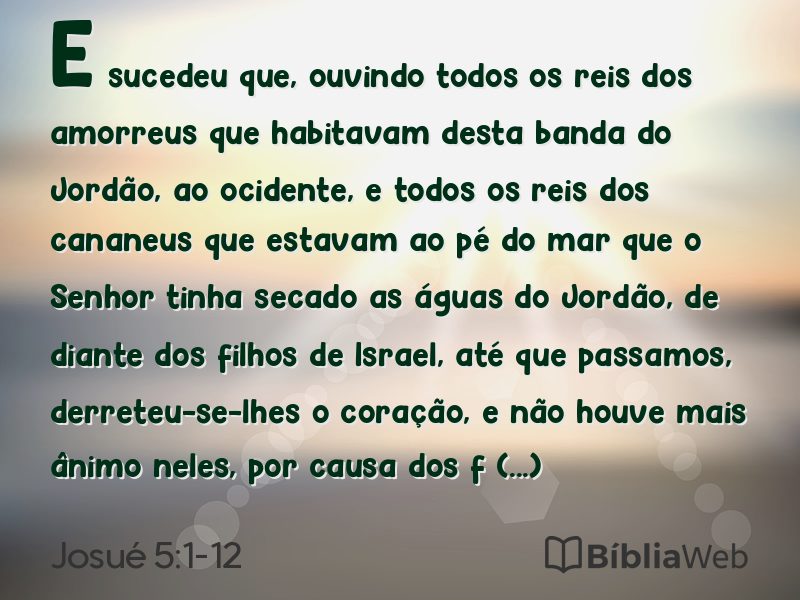 Josué 5:1-12 em imagem para compartilhar