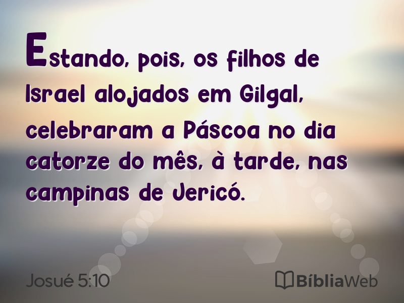 Josué 5:10 em imagem para compartilhar