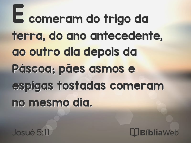 Josué 5:11 em imagem para compartilhar