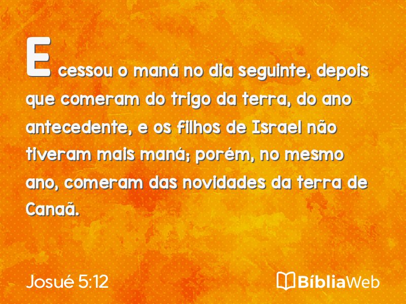 Josué 5:12 em imagem para compartilhar