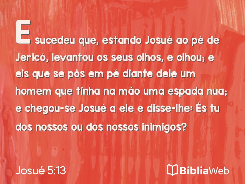 Josué 5:13 em imagem para compartilhar