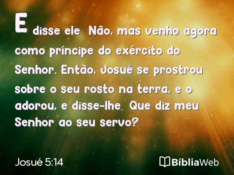 Josué 5:14 em imagem para compartilhar