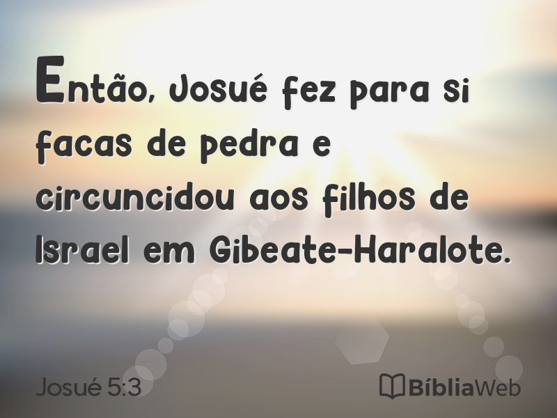 Josué 5:3 em imagem para compartilhar