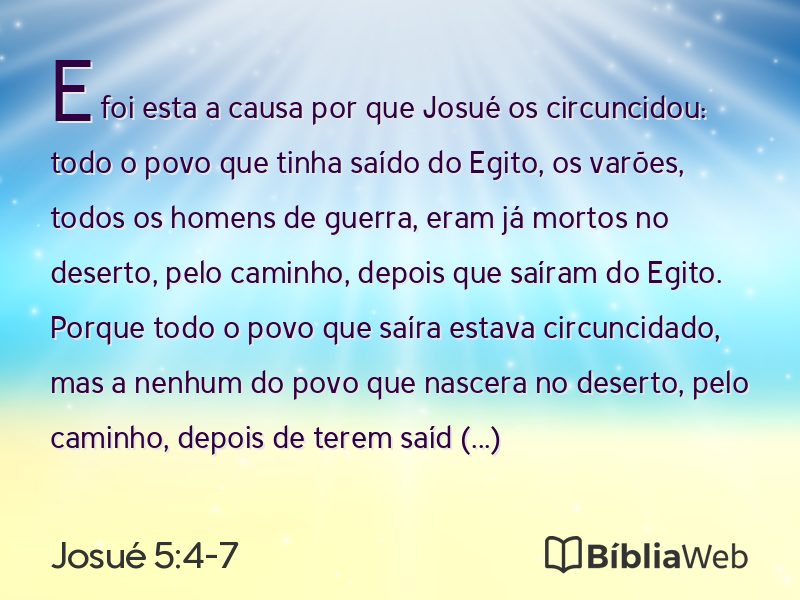 Josué 5:4-7 em imagem para compartilhar