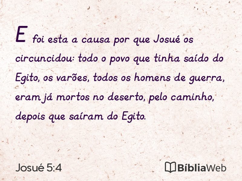 Josué 5:4 em imagem para compartilhar