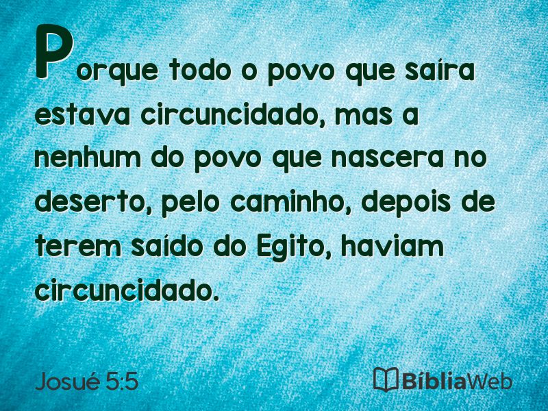 Josué 5:5 em imagem para compartilhar