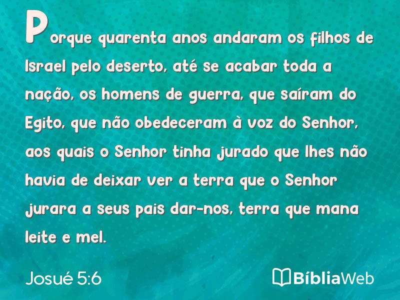 Josué 5:6 em imagem para compartilhar
