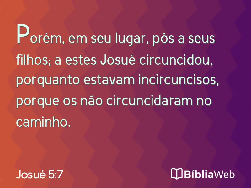 Josué 5:7 em imagem para compartilhar