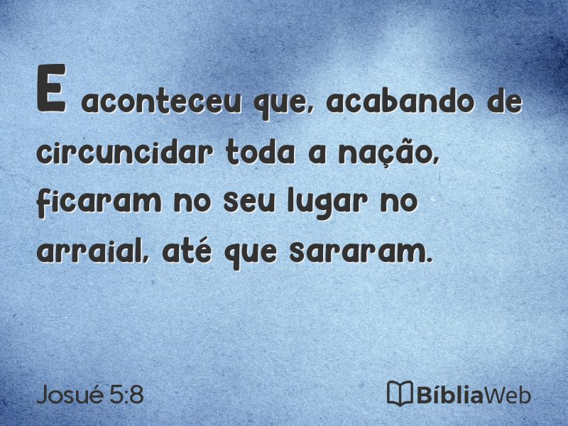 Josué 5:8 em imagem para compartilhar