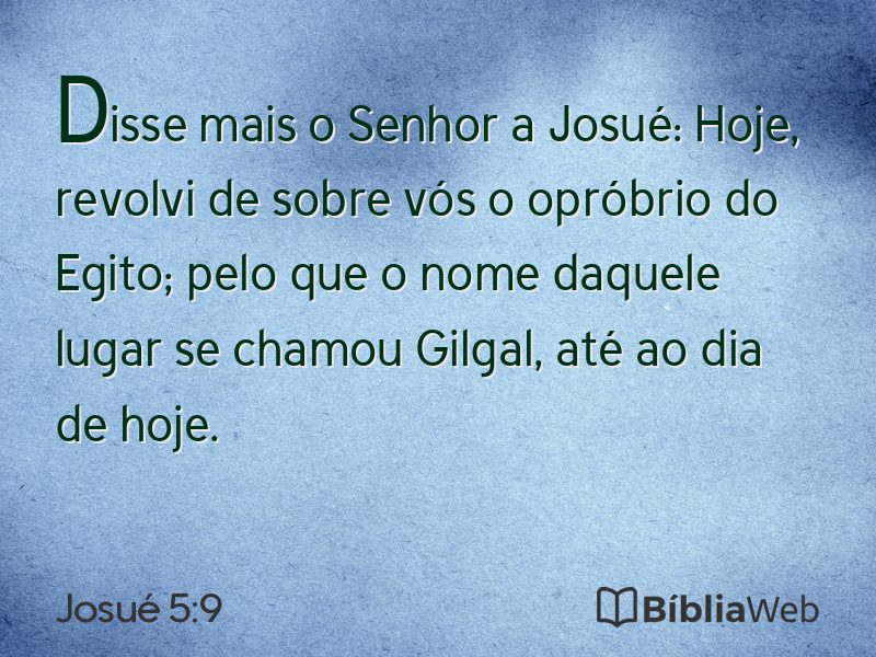 Josué 5:9 em imagem para compartilhar