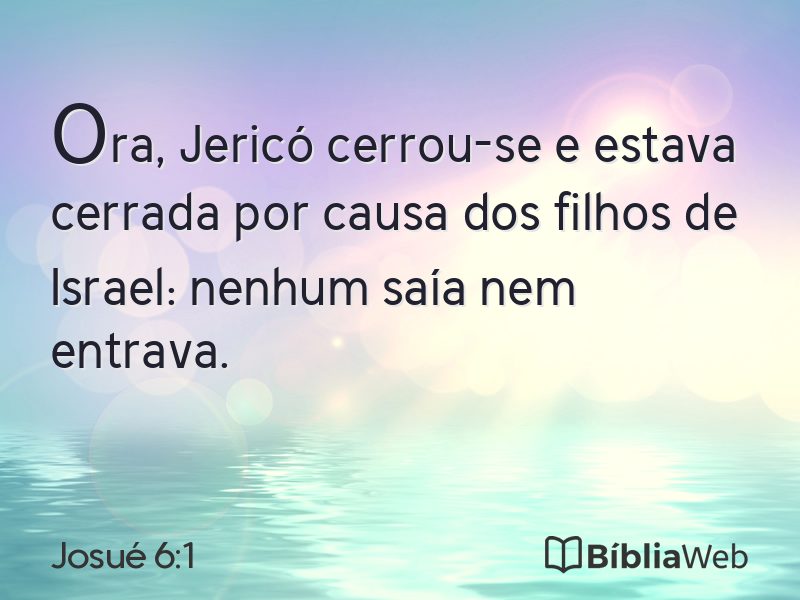 Josué 6:1 em imagem para compartilhar