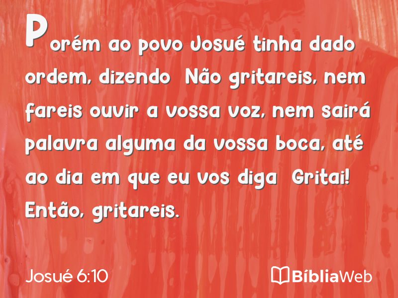 Josué 6:10 em imagem para compartilhar