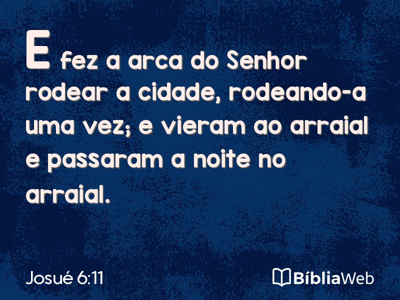 Josué 6:11 em imagem para compartilhar