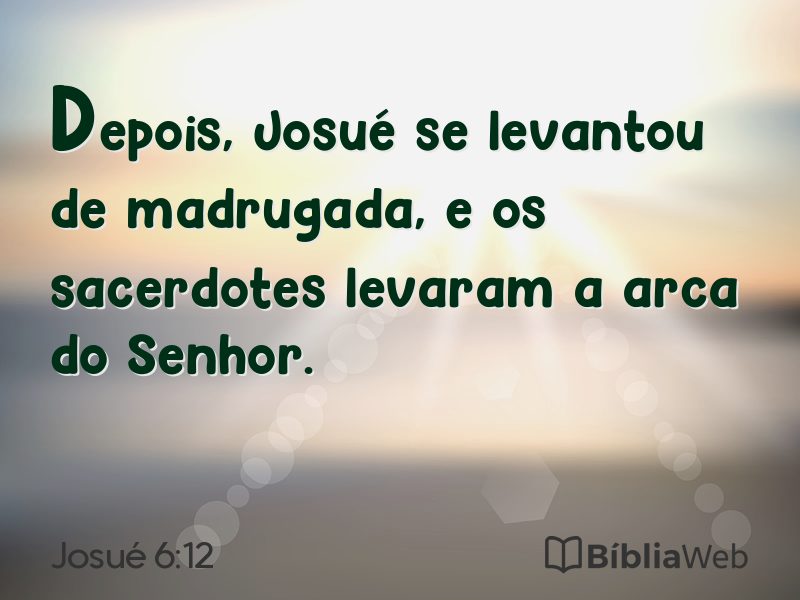 Josué 6:12 em imagem para compartilhar