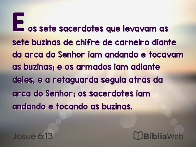 Josué 6:13 em imagem para compartilhar