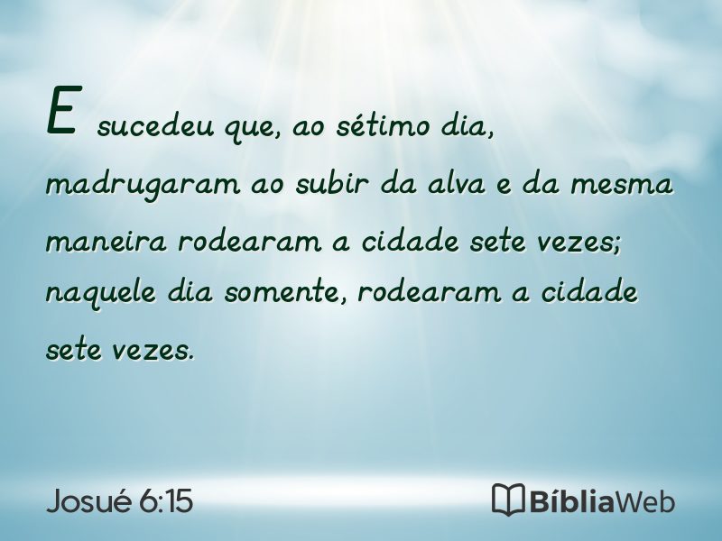 Josué 6:15 em imagem para compartilhar