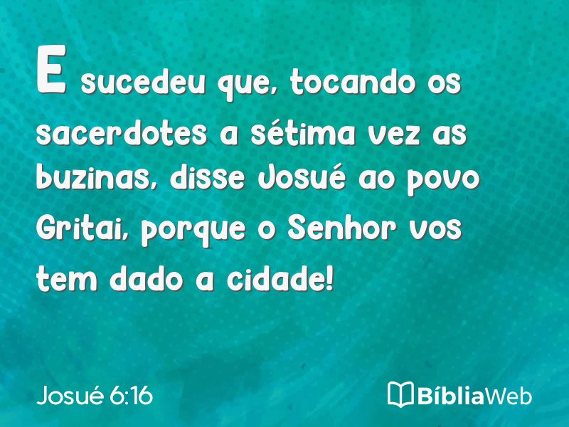 Josué 6:16 em imagem para compartilhar