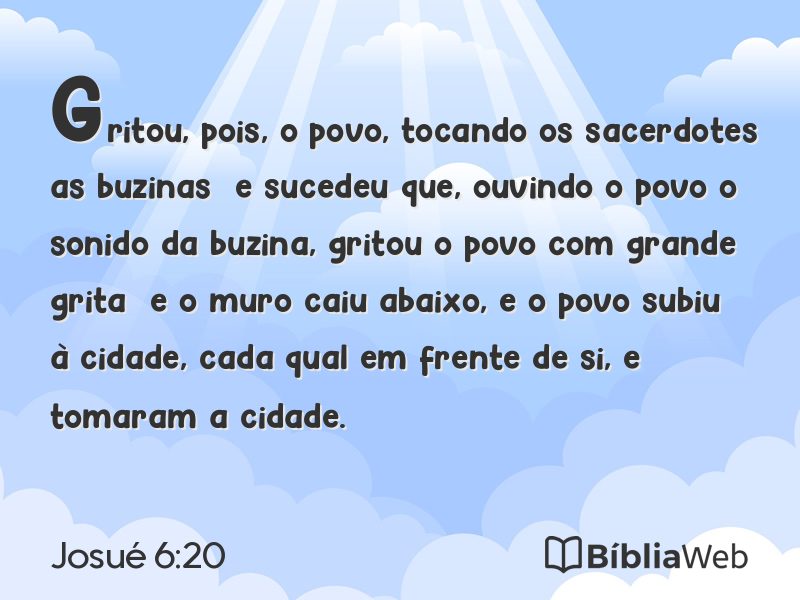 Josué 6:20 em imagem para compartilhar