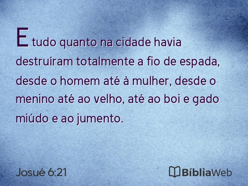 Josué 6:21 em imagem para compartilhar